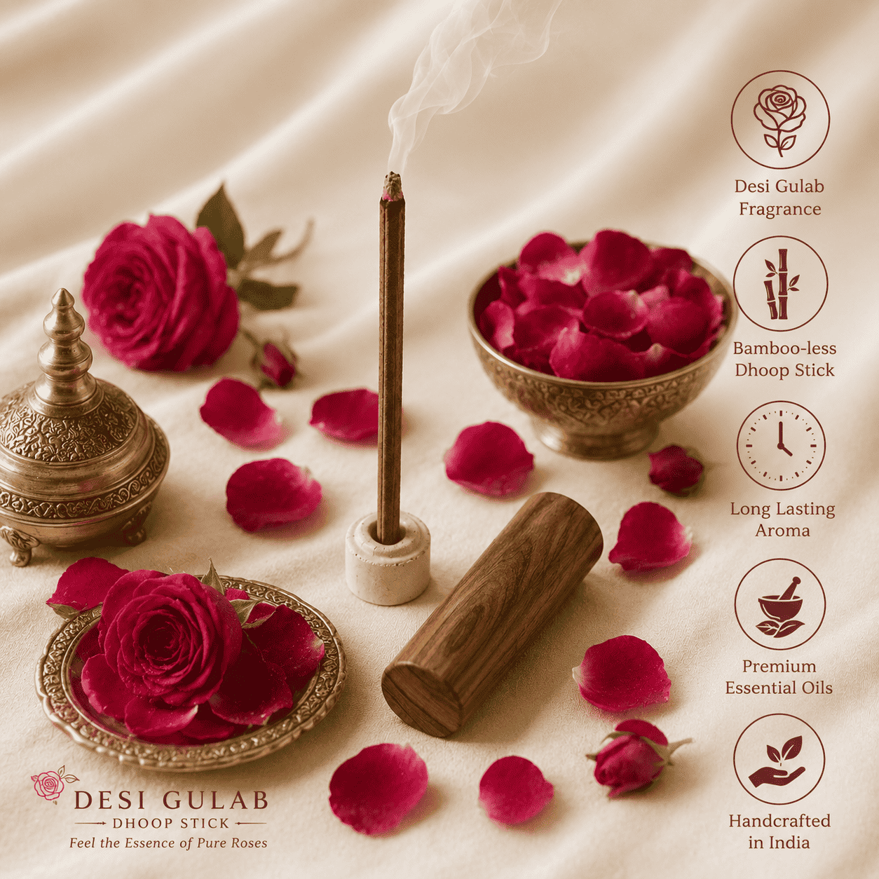 Desi Gulab| देशी गुलाब Dhoop Sticks