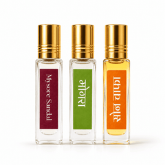 Sonchafa + Mogra + Mysore Sandal (8ml Each)